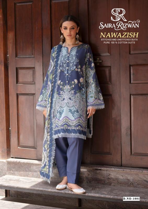 Saira rizwan nawazish dress material wholesalers in surat